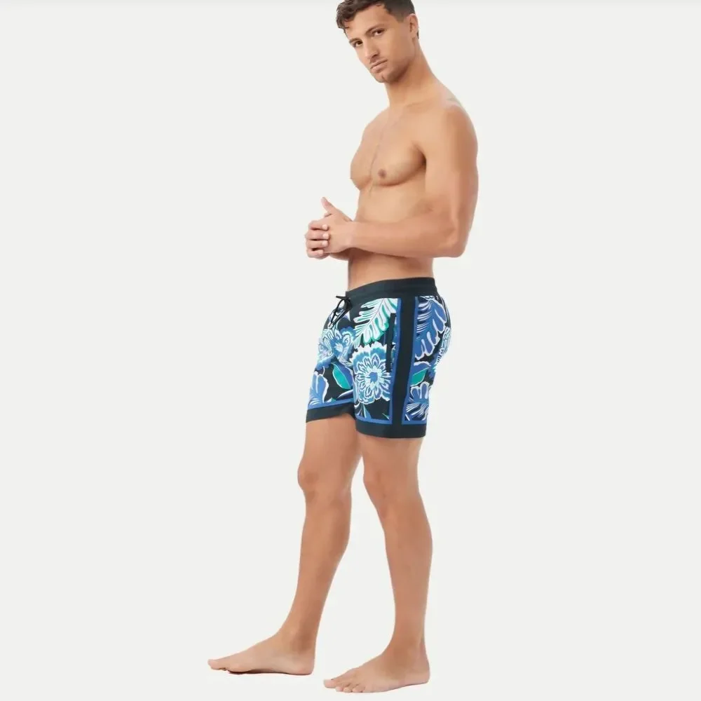 New Mr. Turk Bruce's Beach Swim Trunk Lokelani Lei Board Shorts Mens Size Medium